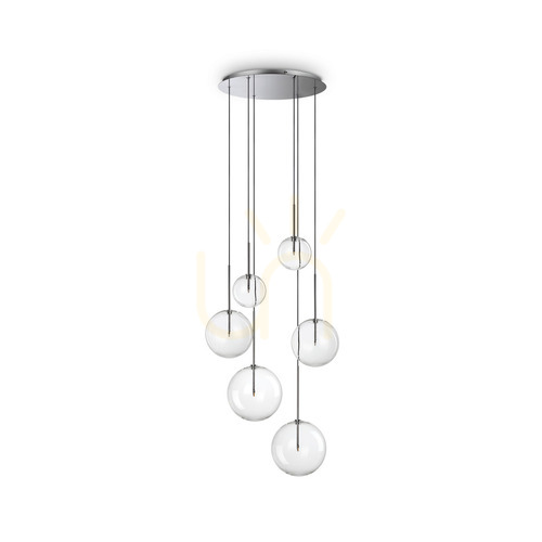 Verifica Lustră suspendată Ideallux Equinoxe SP6 crom 65 cm 6xG4 317250