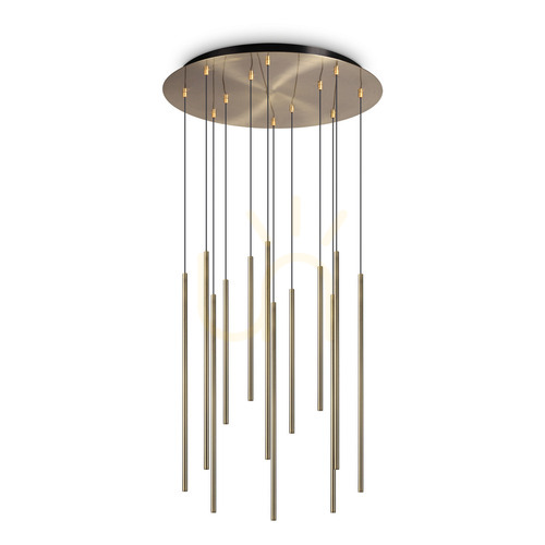 Verifica Lampă suspendată Ideallux LOOK FILO SP12 alamă LED 60 cm 263663