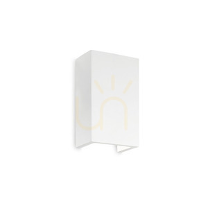 Aplica de perete Ideallux Flash Gesso AP1 High alba din gips G9 214689 small 0