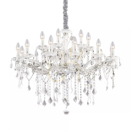 Verifica Lampă suspendată Ideallux Florian SP18 crom cristal 86 cm 075150