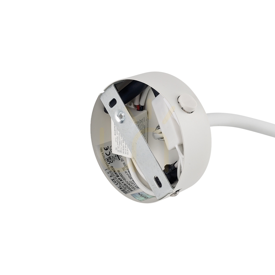 previzualizare Aplica perete LED Ideallux Focus 097206 crom 4W metal Ø10 cm Aplica perete LED Ideallux Focus 097206 crom 4W metal Ø10 cm
