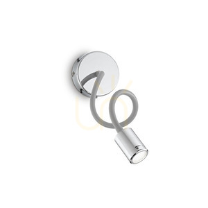 Aplica perete LED Ideallux Focus 097206 crom 4W metal Ø10 cm 0 Aplica perete LED Ideallux Focus 097206 crom 4W metal Ø10 cm small 0
