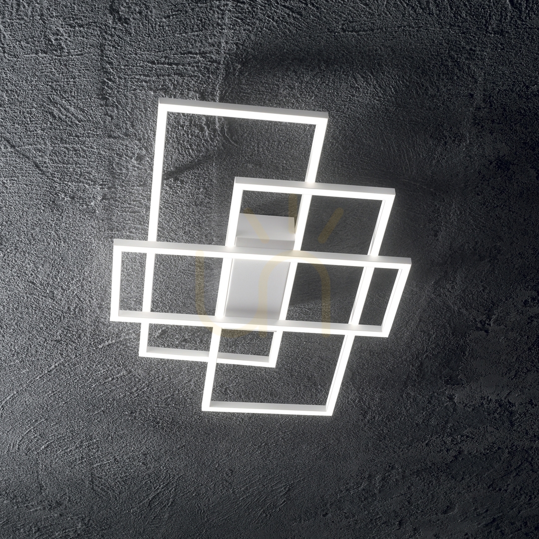 Vedere Plafonieră LED Ideallux Frame PL Rettangolo alb 62,5x41 cm 33W 3000K 230726 Plafonieră LED Ideallux Frame PL Rettangolo alb 62,5x41 cm 33W 3000K 230726