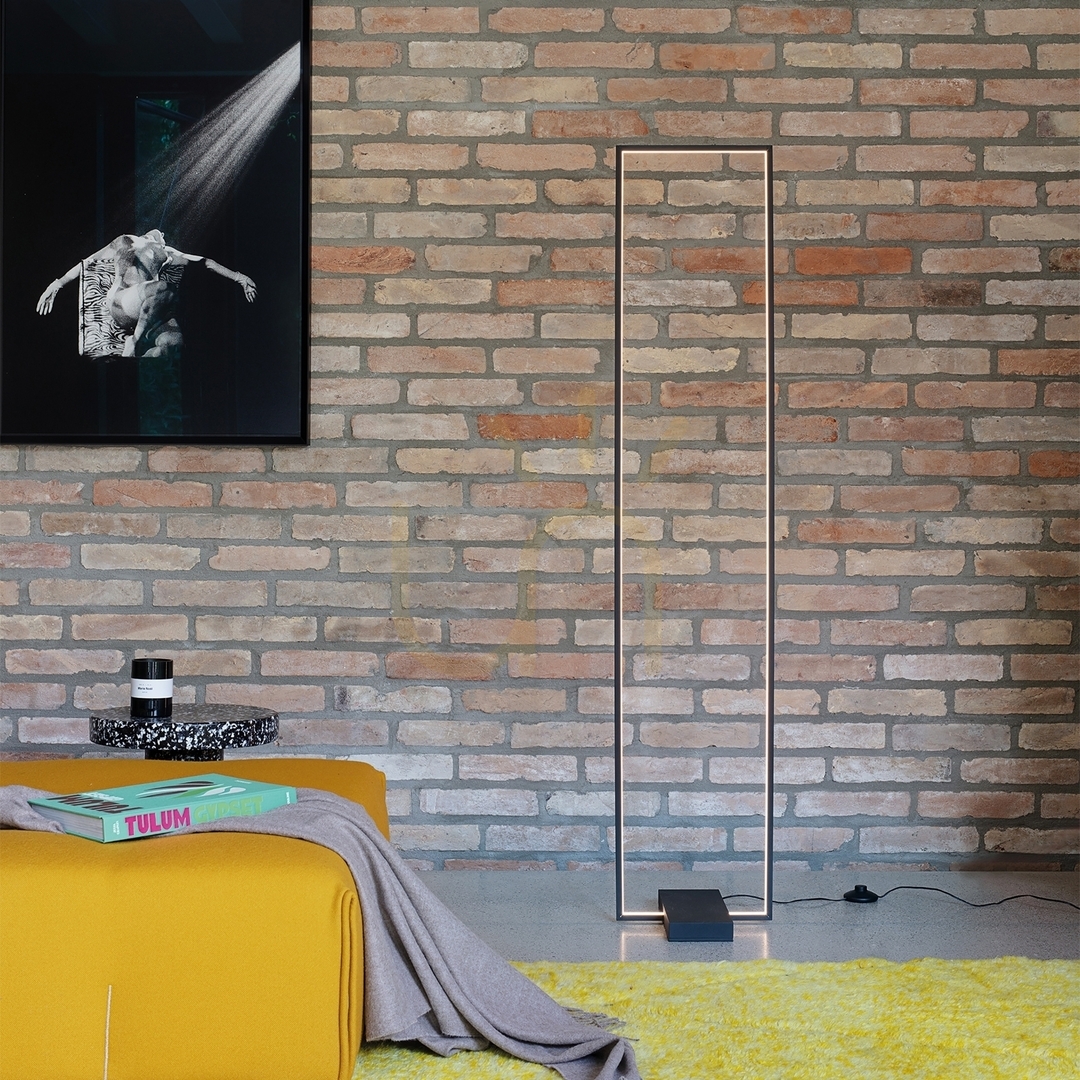 Vedere Lampă de podea Ideallux Frame albă LED 30W 3000K 150,5 cm 299624 Lampă de podea Ideallux Frame albă LED 30W 3000K 150,5 cm 299624