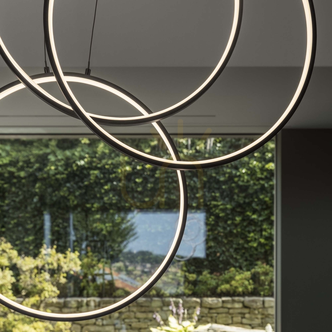 Spectacol Lampă suspendată LED Ideallux Frame Cerchio albă 68,5 cm 82W 3000K 269351 Lampă suspendată LED Ideallux Frame Cerchio albă 68,5 cm 82W 3000K 269351