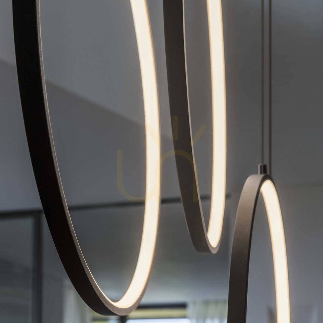 Vedere Lampă suspendată Ideallux Frame Cerchio negru LED 82W 68,5 cm 269337 Lampă suspendată Ideallux Frame Cerchio negru LED 82W 68,5 cm 269337