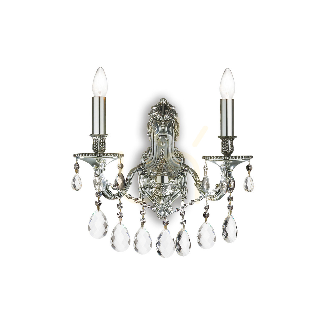 Verifica Aplică de perete Ideallux Gioconda AP2 Argento argintie cristal E14 044910 Aplică de perete Ideallux Gioconda AP2 Argento argintie cristal E14 044910