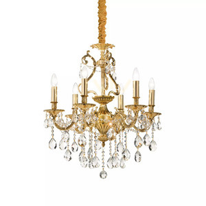 Lampă suspendată Ideallux Gioconda SP6 Argento 6xE14 cristal argintiu 62 cm 044927 small 2