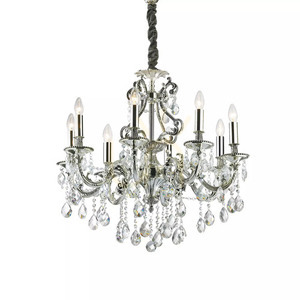 Lustră suspendată Ideallux Gioconda SP8 Argento argintie cristal 73 cm 044934 small 1