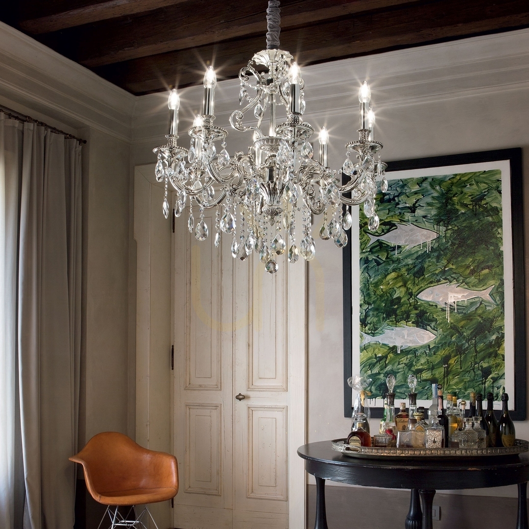 Afişa Lampă suspendată Ideallux Gioconda SP8 ORO aurie cristal 73 cm 060514 Lampă suspendată Ideallux Gioconda SP8 ORO aurie cristal 73 cm 060514