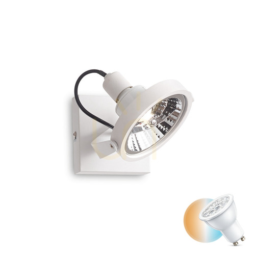 Verifica Plafoniera Ideallux GLIM PL1 albă metal GU10 13 cm 200194