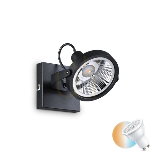 Verifica Plafonieră Ideallux GLIM PL1 NERO negru metal GU10 13 cm 200231