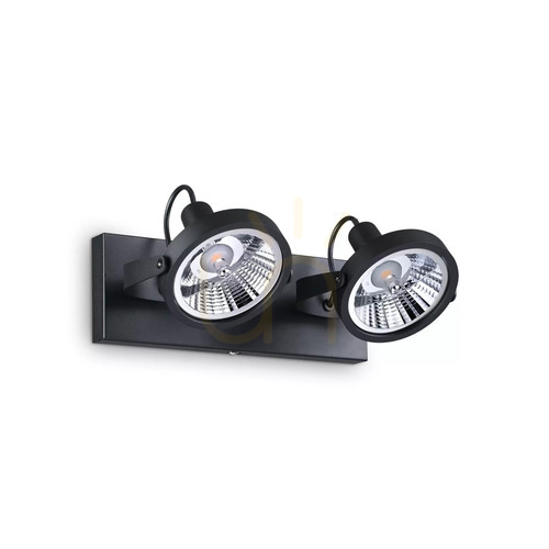 Verifica Plafonieră Ideallux GLIM PL2 negru metal 2xGU10 31 cm 200248