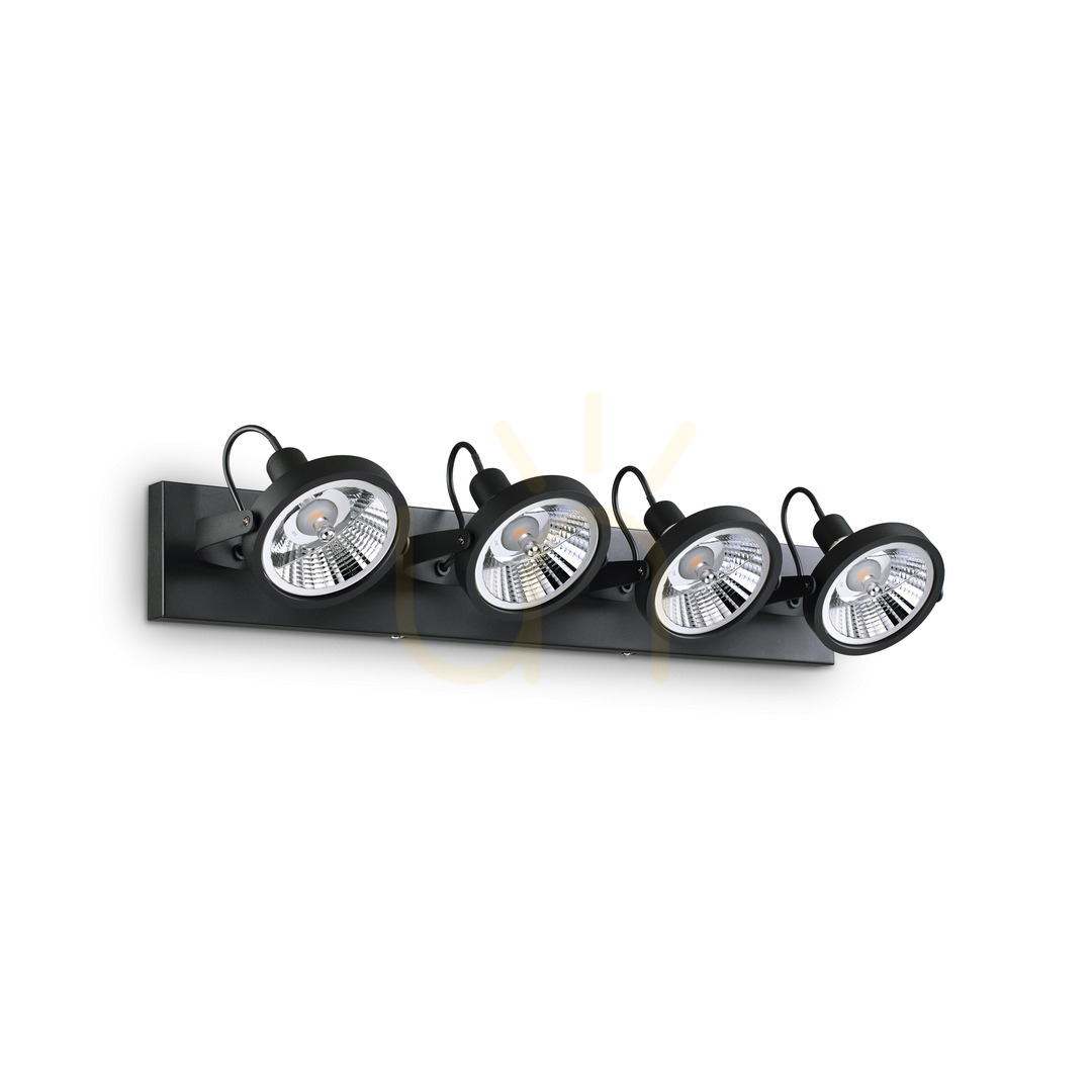 Spectacol Plafoniera Ideallux GLIM PL4 NERO negru metal 4xGU10 65,5 cm 200255 Plafoniera Ideallux GLIM PL4 NERO negru metal 4xGU10 65,5 cm 200255