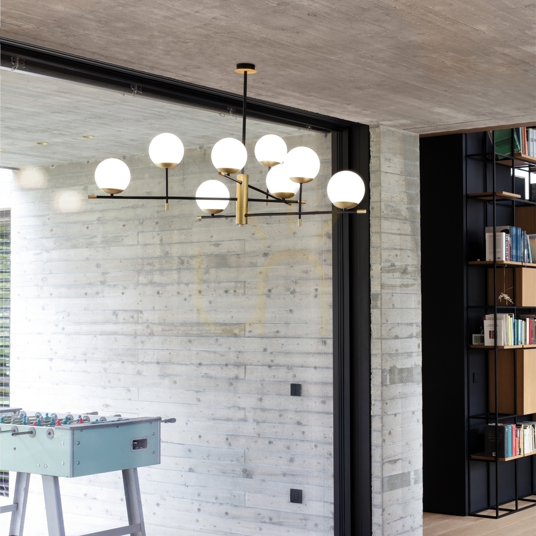 Vedere Plafonieră Ideallux GOURMET PL6 negru alamă 100 cm 6xE14 metal sticlă 289496 Plafonieră Ideallux GOURMET PL6 negru alamă 100 cm 6xE14 metal sticlă 289496