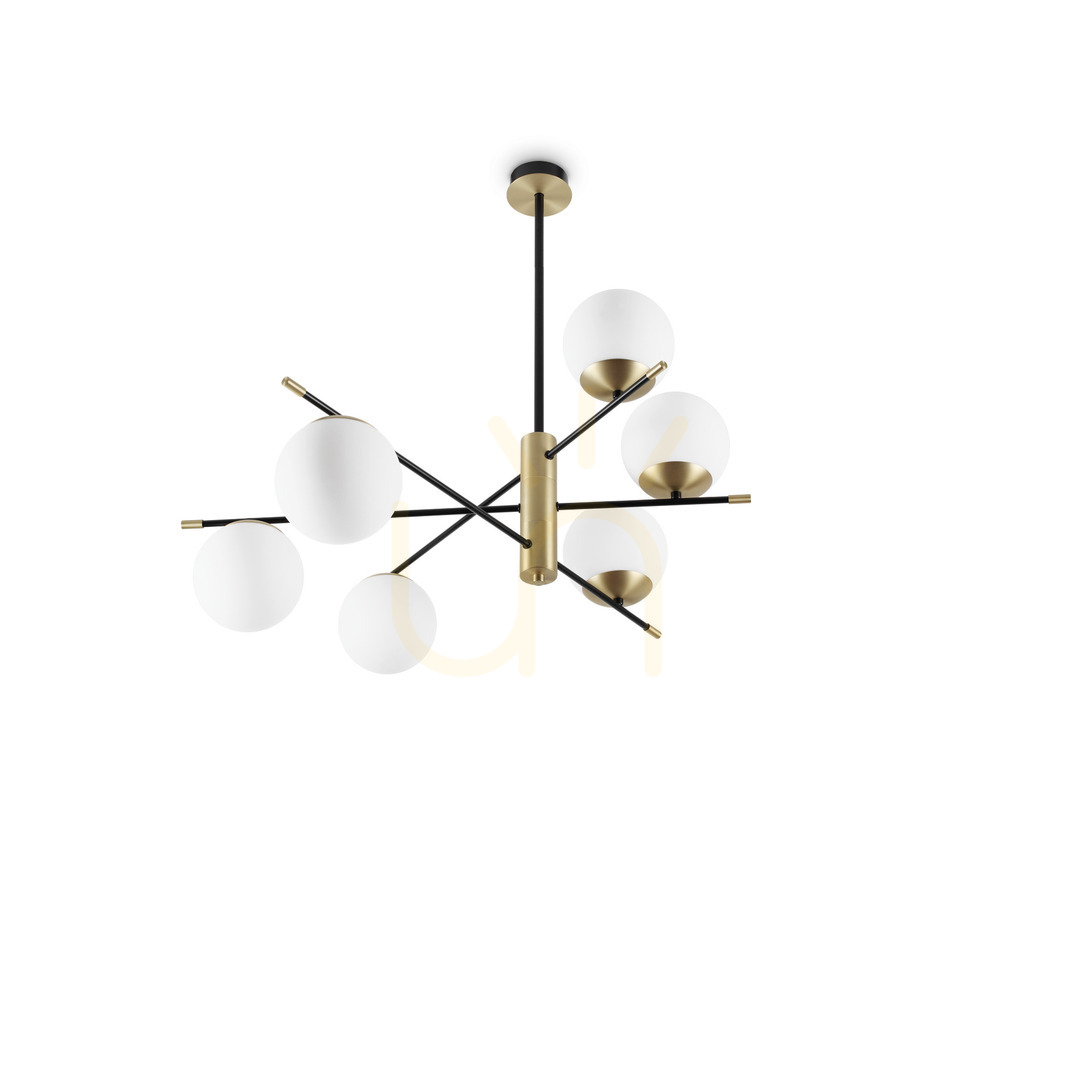 Verifica Plafonieră Ideallux GOURMET PL6 negru alamă 100 cm 6xE14 metal sticlă 289496 Plafonieră Ideallux GOURMET PL6 negru alamă 100 cm 6xE14 metal sticlă 289496