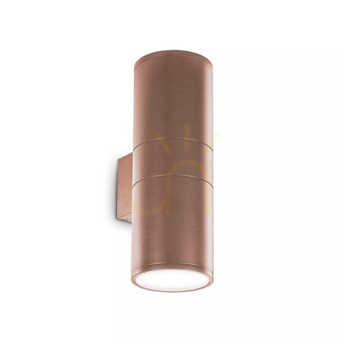 Verifica Lampă de perete exterior Ideallux GUN AP2 BIG maro aluminiu 163611