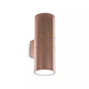 Aplică exterior Ideal Lux Gun AP2 Big Grigio gri, aluminiu și sticlă Pyrex, 2×E27, IP54, 163604 small 2