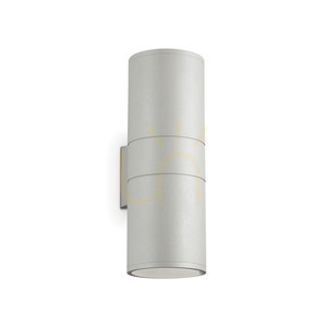 Aplică exterior Ideal Lux Gun AP2 Big Grigio gri, aluminiu și sticlă Pyrex, 2×E27, IP54, 163604 small 0