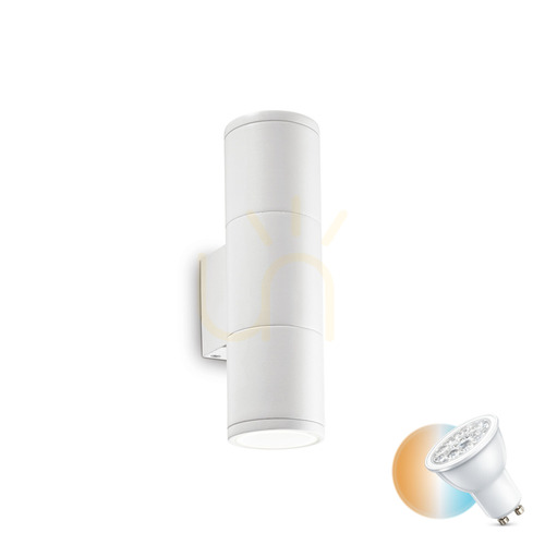 Verifica Aplică exterior Ideallux GUN AP2 Small alb GU10 2x35W IP44 100388