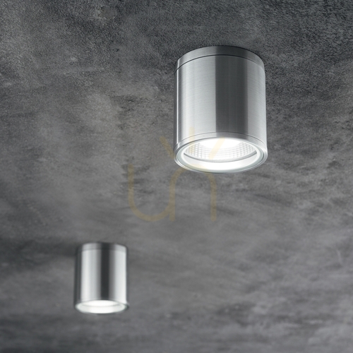Verifica Plafon exterior Ideallux GUN PL1 gri aluminiu GU10 IP44 11 cm 163642