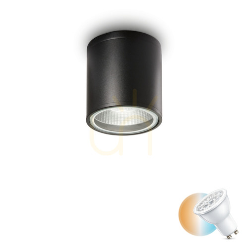 Verifica Plafonieră exterior Ideallux GUN PL1 NERO negru GU10 Ø11 cm 122687