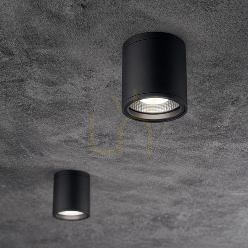Verifica Plafonieră de exterior Ideal Lux GUN PL1 NERO neagră GU10 Ø11 cm 122687