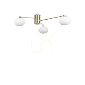 Plafonieră Ideallux Hermes PL3 D90 alamă sticlă 3xG9 288260 0 Plafonieră Ideallux Hermes PL3 D90 alamă sticlă 3xG9 288260 small 0