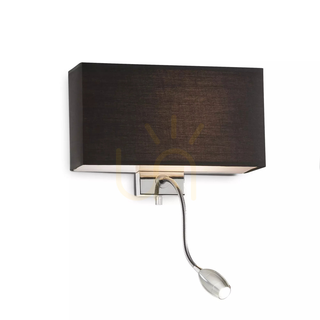 previzualizare Aplică perete Ideallux HOTEL AP2 Bianco albă textil metal E27 LED 035949 Aplică perete Ideallux HOTEL AP2 Bianco albă textil metal E27 LED 035949