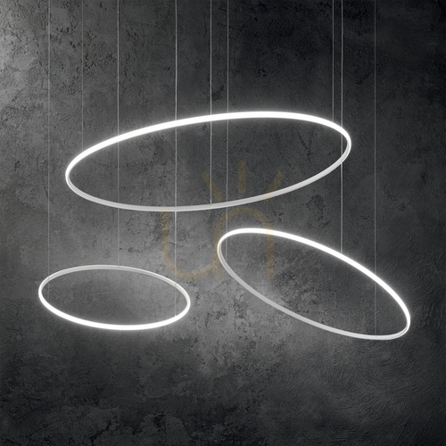 Verifica Lampă suspendată LED Ideallux Hulahoop SP D081 albă 81,5 cm 258768