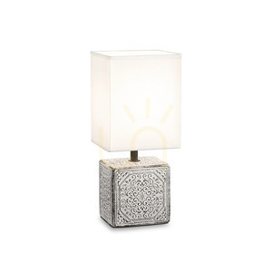 Lampă de masă Ideallux KALI albă metal textil E14 245348 small 0