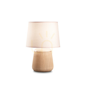 Lampă de masă Ideallux KALI TL1 albă E14 metal textil 20 cm 245331