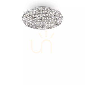 Plafonieră Ideallux KING PL5 ORO aurie 38 cm cristal metal sticlă 073187 small 2