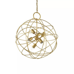Lustră suspendată Ideallux KONSE SP6 aurie metal 60 cm E27 6x60W 156026 1 Lustră suspendată Ideallux KONSE SP6 aurie metal 60 cm E27 6x60W 156026 small 1
