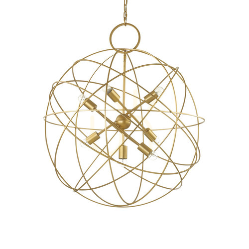 Verifica Lampă suspendată Ideallux KONSE SP7 aurie metal 80 cm E27 156033