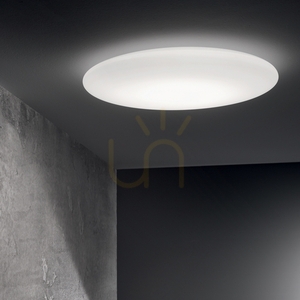 Plafonieră LED Ideallux LEVEL PL D40 albă 40 cm sticlă metal 261164 small 1