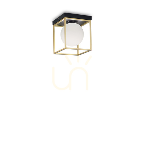 Verifica Plafonieră Ideallux Lingotto PL1 Ottone alamă negru E14 18,5 cm 198132