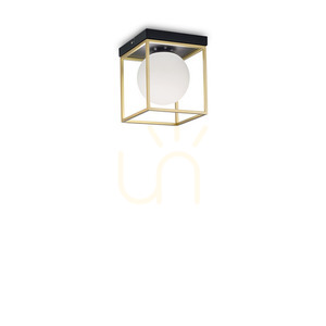 Plafonieră Ideallux Lingotto PL1 Ottone alamă negru E14 18,5 cm 198132 small 0