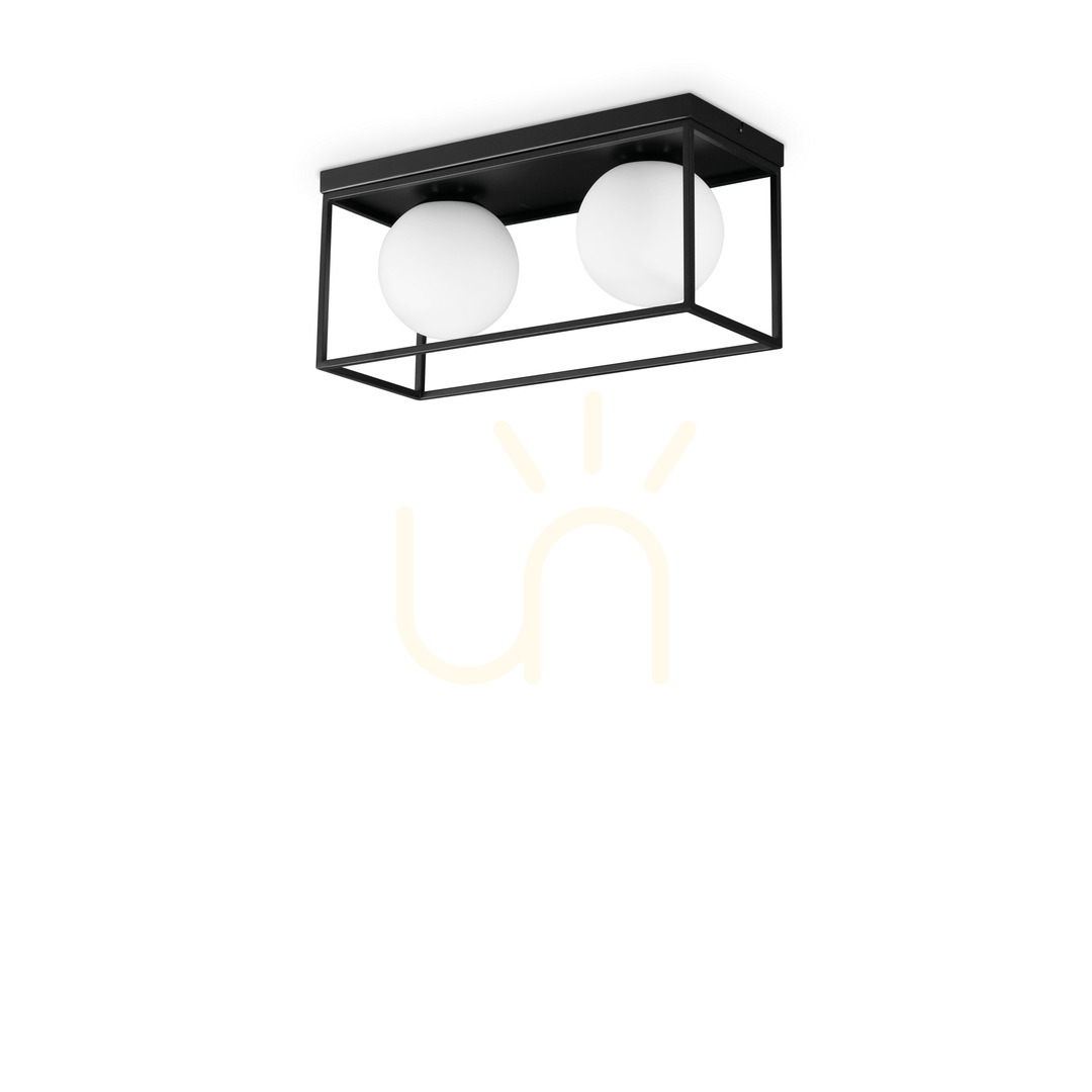 Verifica Plafonieră Ideallux Lingotto PL2 Nero negru metal sticlă 45,5 cm 304137 Plafonieră Ideallux Lingotto PL2 Nero negru metal sticlă 45,5 cm 304137