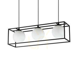 Lampă suspendată Ideallux Lingotto SP3 NERO neagră 3xE14 70 cm 304144 small 0