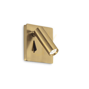 Aplică de perete LED Ideallux LITE 250120, alamă, metal, 8,5 cm small 0