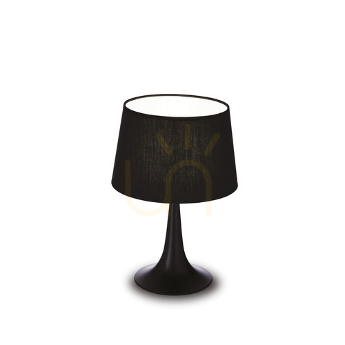 Verifica Lampă de masă Ideallux London TL1 Small negru E27 1x60W metal textil 110554