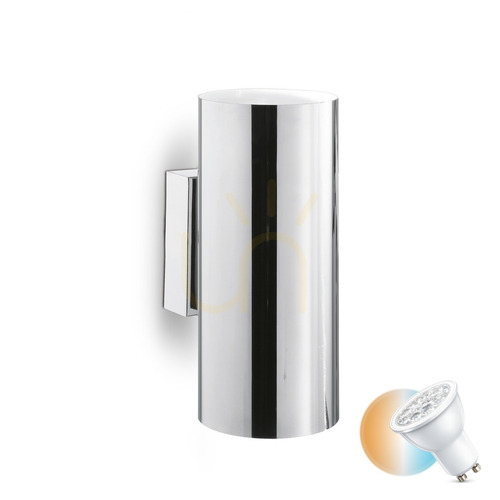 Verifica Aplica perete Ideallux LOOK AP2 Cromo crom 2xGU10 aluminiu 094182