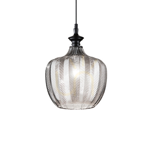 Verifica Lampă suspendată Ideallux LORD SP1 Fume sticlă metal 23 cm E27 263649