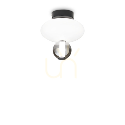 Verifica Plafonieră Ideallux LUMIERE-2 PL albă sticlă metal 28 cm LED 18W 314228