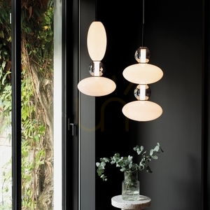 Lampă suspendată Ideallux Lumiere 3 SP albă sticlă metal LED 39W 314174 1 Lampă suspendată Ideallux Lumiere 3 SP albă sticlă metal LED 39W 314174 small 1