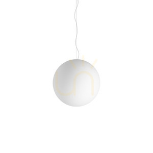 Lampă suspendată Ideallux MAPA BIANCO SP1 albă sticlă metal D40 cm 032139 small 0