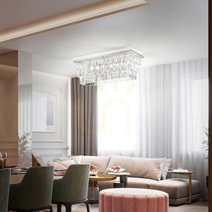 Plafonieră Ideallux Martinez PL8 crom cristal 8xE14 166285 small 3