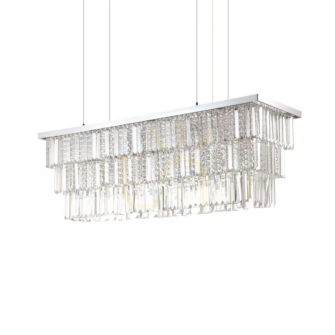 previzualizare Lustră suspendată Ideallux MARTINEZ SP8 ORO aurie cristal 8xE14 103 cm 213583 Lustră suspendată Ideallux MARTINEZ SP8 ORO aurie cristal 8xE14 103 cm 213583