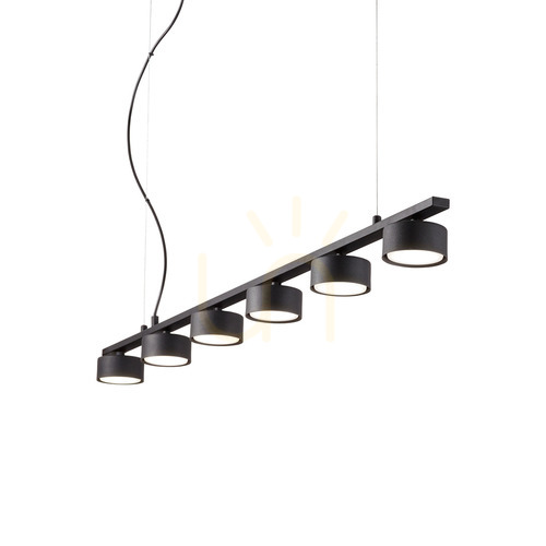 Verifica Lampă suspendată Ideallux MINOR LINEAR SP6 neagră metal 115 cm GX53 235486